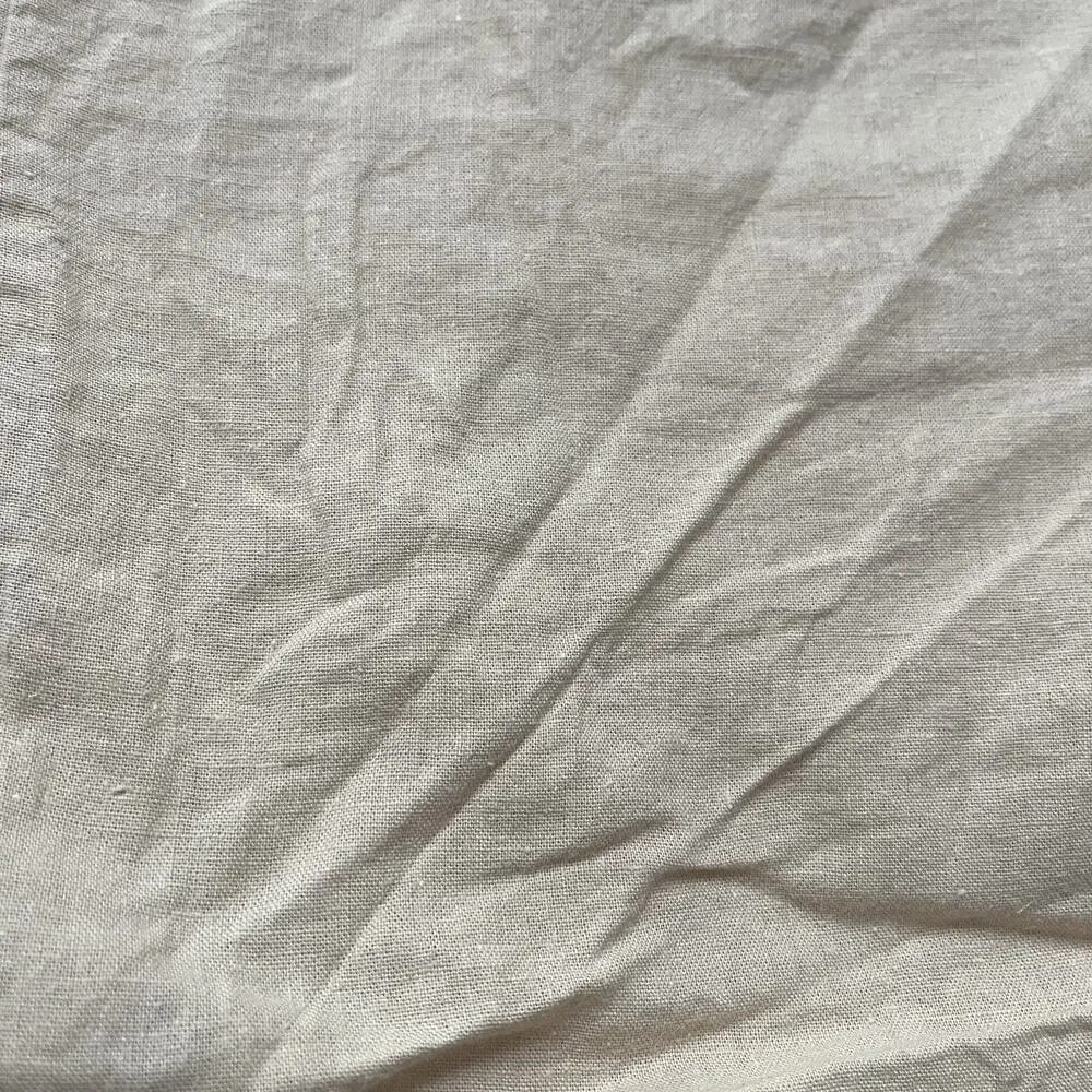 Frye Full Duvet Cover Pale Pink Solid Cotton Linen Blend Button Closure
